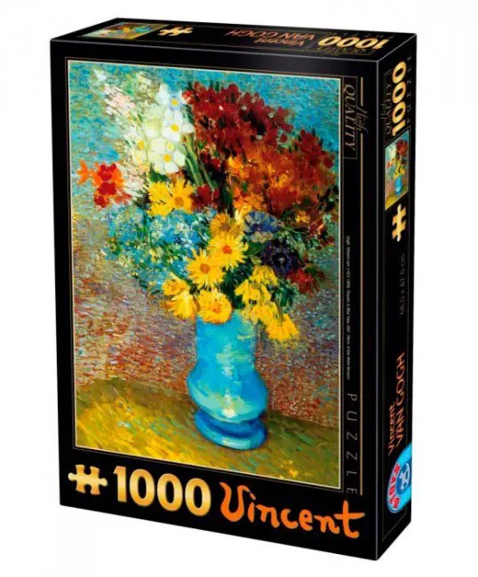 Flowers in Blue Vase